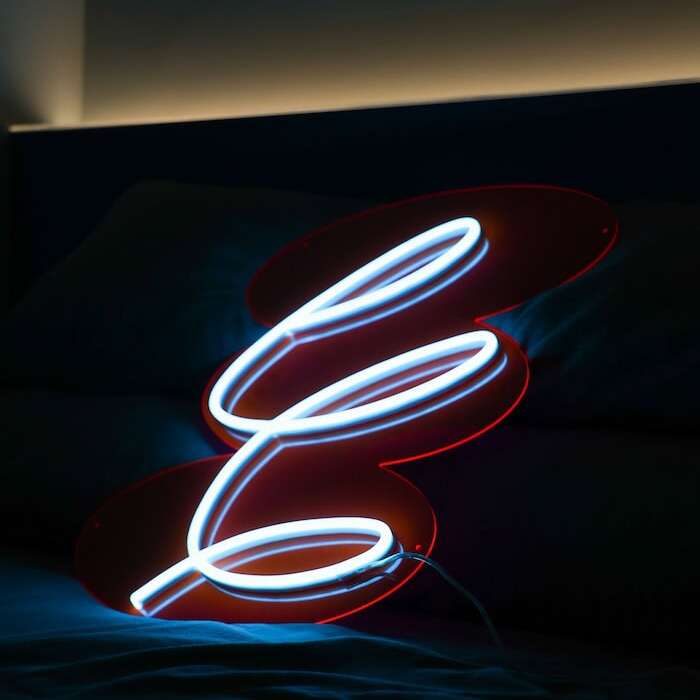 ice blue curve pink acrylic backing aesthetic